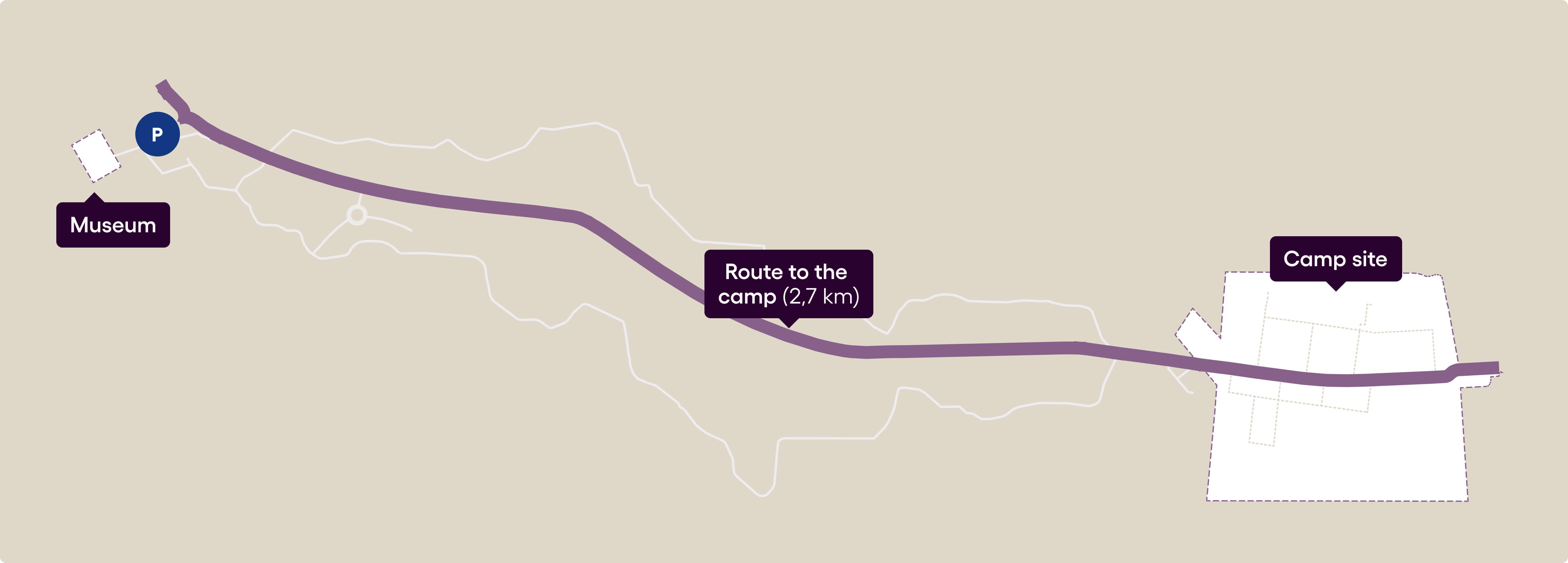 Map of westerbork and the museum